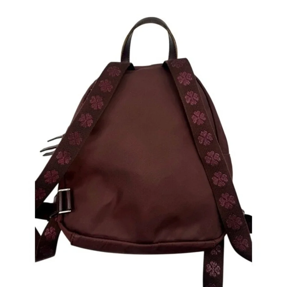 Kate Spade New York Nylon Messenger Bag Brown Floral‎ Strap Adjustable